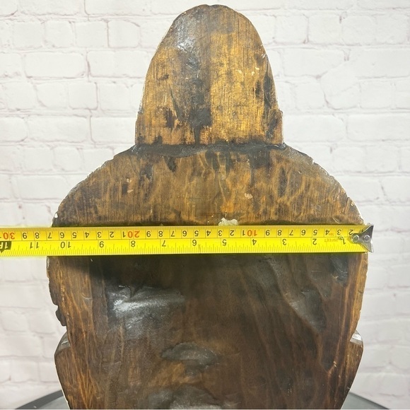 BUDDHA HEAD hard wood decor! Light weight but very hardy and durable. Large - Picture 8 of 13